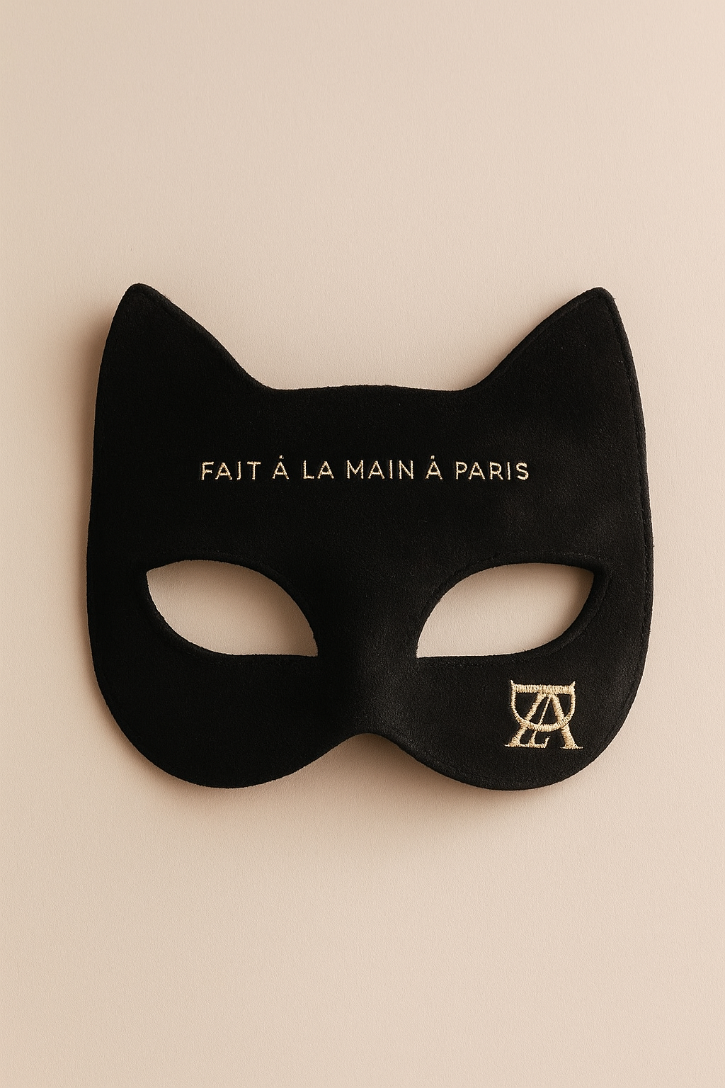 Piece I - ZIANMI Black Suede Cat Mask – Limited Edition